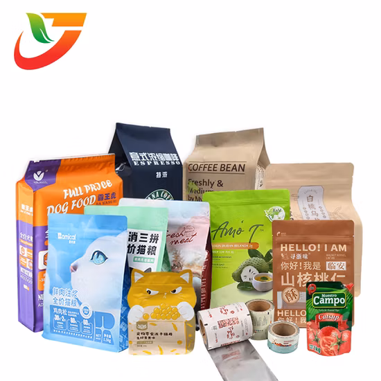 Custom Rotogravure Static Printed Laminated Material Fashion Selling Quad Seal Side Gusset Luxury Coffee Bags with One