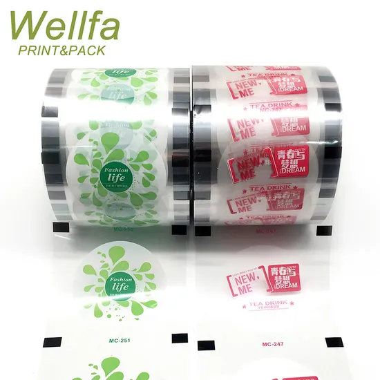 Customized Printed Flexible Laminating Packaging Sachet Roll for Auto Packing Cup Sealing Film Plastic Films