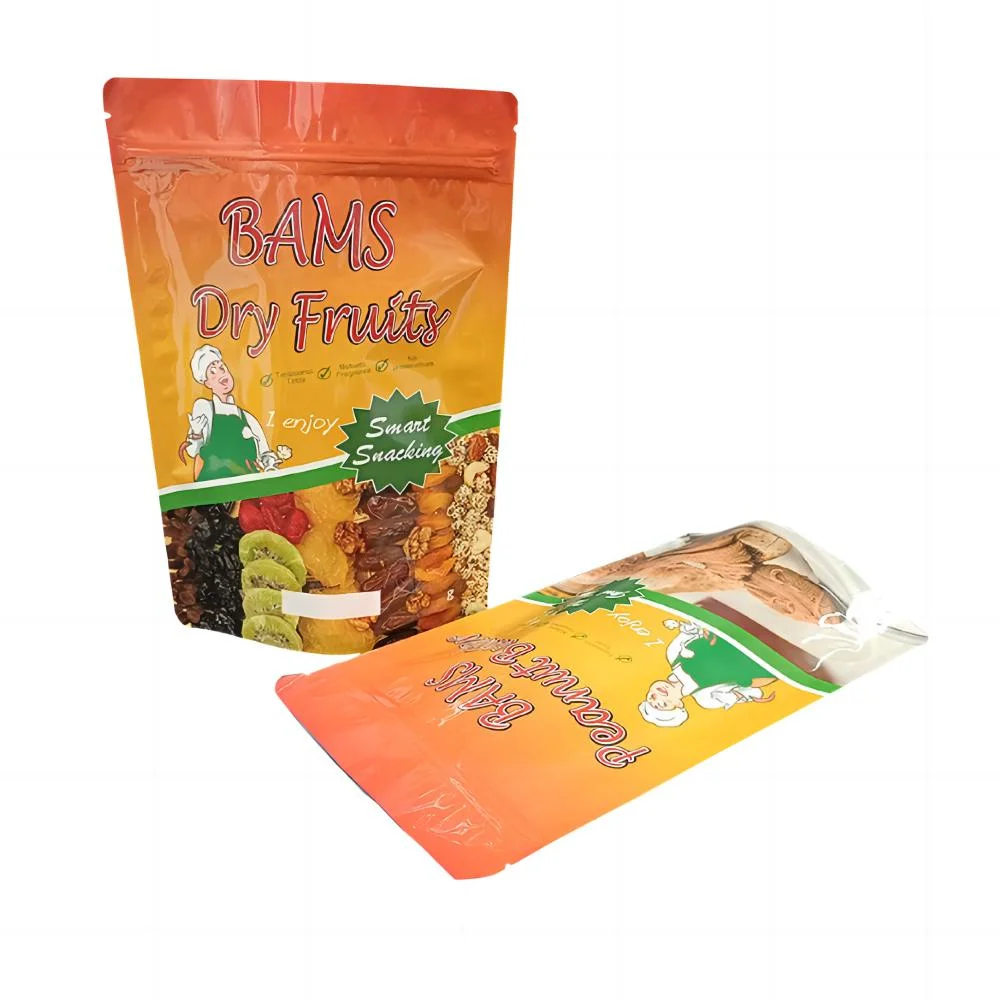 Hot Sales Custom Printed Plastic Aluminum Foil Ziplock Snack Bag Stand up Pouch Food Packaging Bag