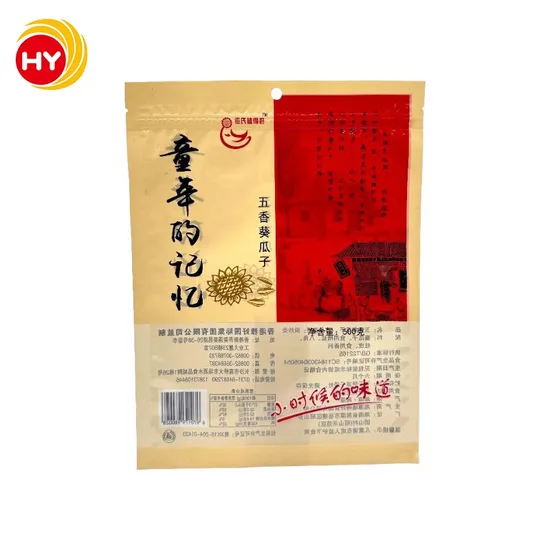 Customizable Window Food Grade Tea Coffee Seeds Ziplock Bag for Gift Packaging 