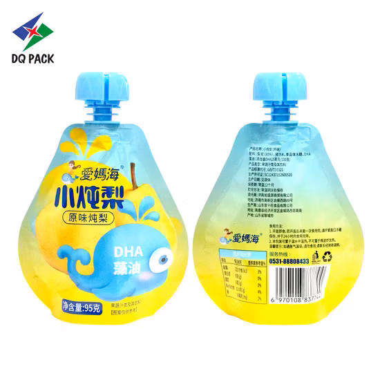 Sun Cream Packaging Bags Clear Drink Reusable Plastic Stand up Pouch with Spout