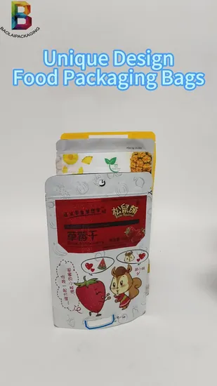 Food Grade Transparent Ziplock Bag Window Stand up Pouch Packing Doy Pack 