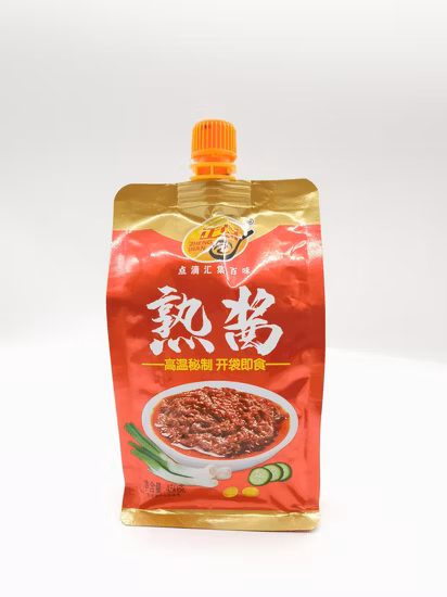 Spout Pouch Microwavable Fast Food Plastic Packaging Stand up Window Top
