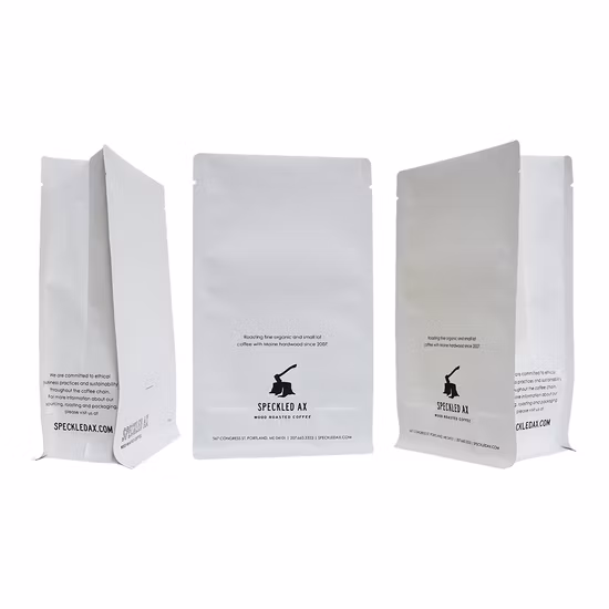 Zipper Side Gusset Box Bottom Coffee Packaging Paper Bag Factory in China