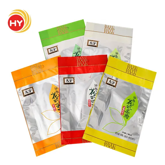 High Quality Aluminum Foil Transparent Translucent Side Seal Bag Food Pastry Dried Fruit Packaging Bag with Window 