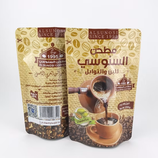 Design Printng Food Packaging Bag Lamination Plastic Custom Zipper Stand up Pouch