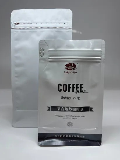 Plastic Food Ziplock Doypack Mylar Stand up Pouch Valve Coffee Packaging Bag 
