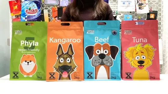 1kg Zipper Pet/Dog/Cat Food Litter Flat Bottom Stand up Foil Packaging Bag 