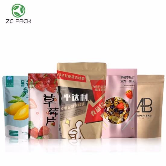 Recyclable Flexible Custom Printing Mylar Ziplock Pet Dog Cat Snacks Treat Food Plastic Laminated Baby Food Candy Coffee Packaging Stand up Pouch