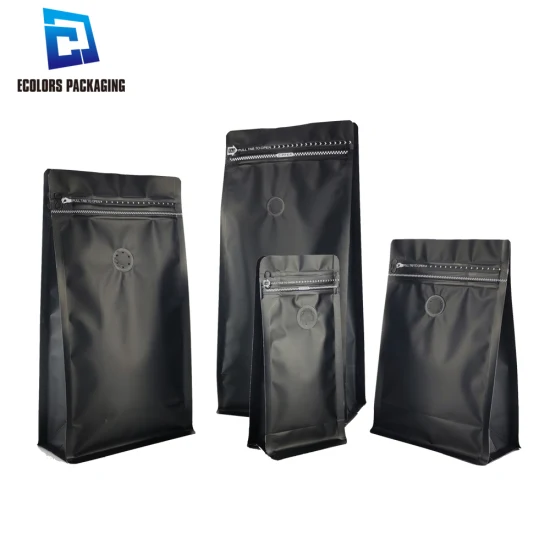 250g Aluminum Foil Side Gusset Food Packing Bag for Coffee with Tin Tie