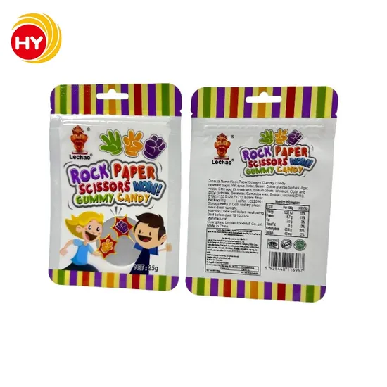 Jelly Candy Packing Gravure Printing Window Package Packing Customized Laminated Bag Zipper Bag 