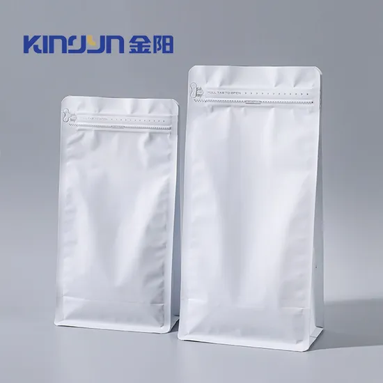 Zipper Foil Flat Bottom Stand up Pouch for Coffee Bag with Valve 