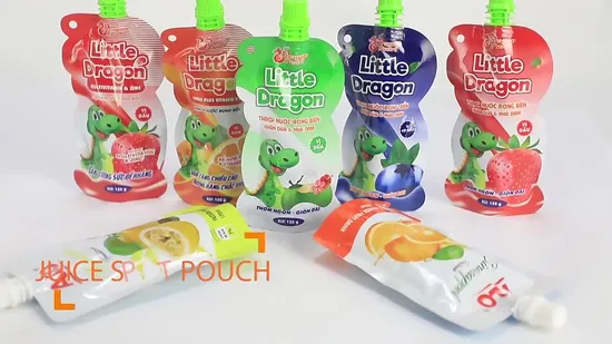 Juice Bag Drinks Fruit Juice Pouches Aluminum Foil Spout Pouch 