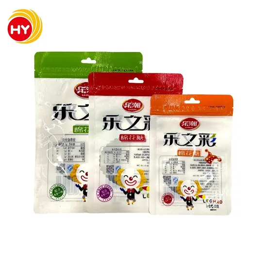 High Quality Custom Size Window Resealable Snack Food Packaging Bag with Zipper 